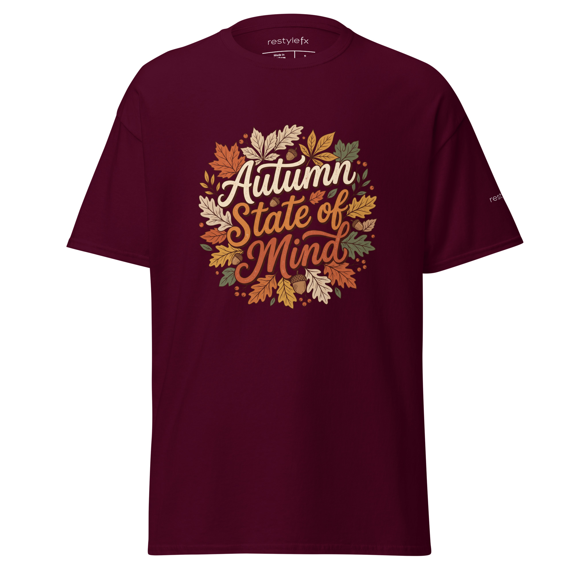 unisex-classic-tee-maroon-front-6a8b61889e24b.jpg